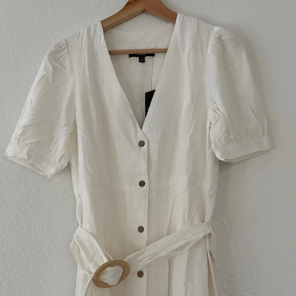 NWT Lulus Blissful Simplicity White Midi Dress - Picture 7 of 13